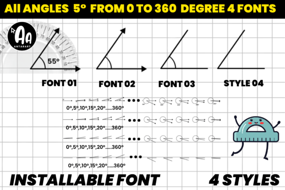 Abcd Ref Angles Degree Font for Professional Branding