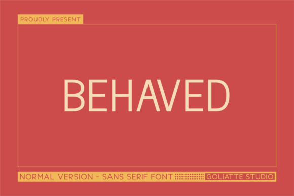 Behaved – A Modern Sans Serif Typeface for Editorial Design