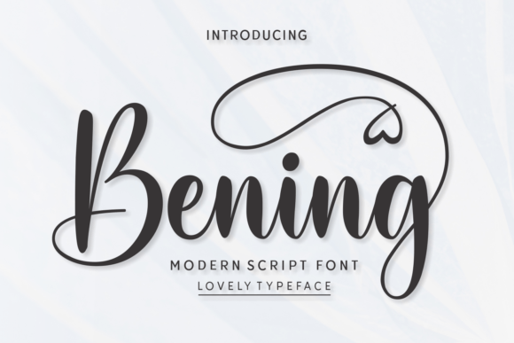 Bening Script Font for Editorial Design