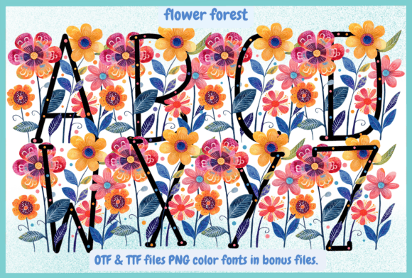 Flower Forest Font for Editorial Design