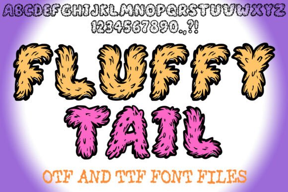 Fluffy Tail: A Playful Display Font for Digital Creativity