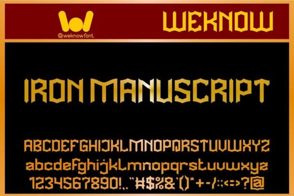 Iron Manuscript Font for Handmade Creations