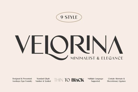 Velorina: A Modern Typeface for Handmade Creations