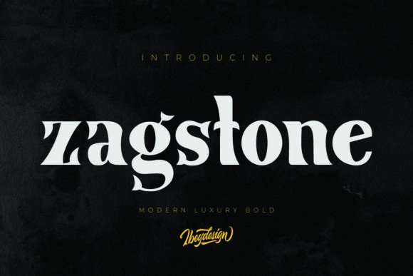 Zagstone: A Bold Serif Font for Modern Campaigns